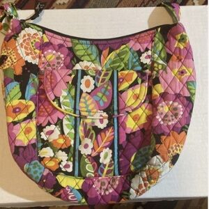 Vera Bradley Retired Va Va Bloom Print Hipster Saddle Crossbody Purse